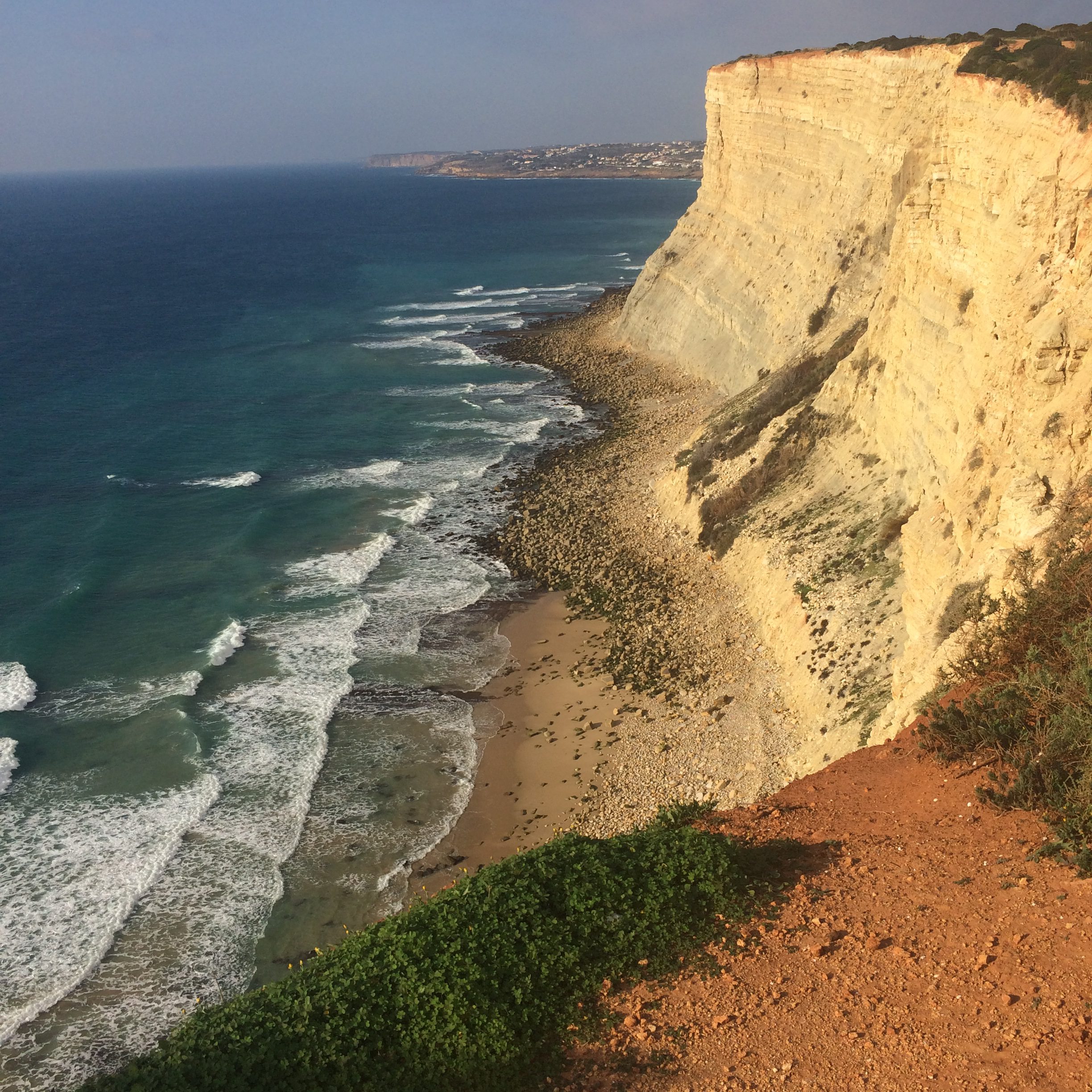 View from cliff above home
